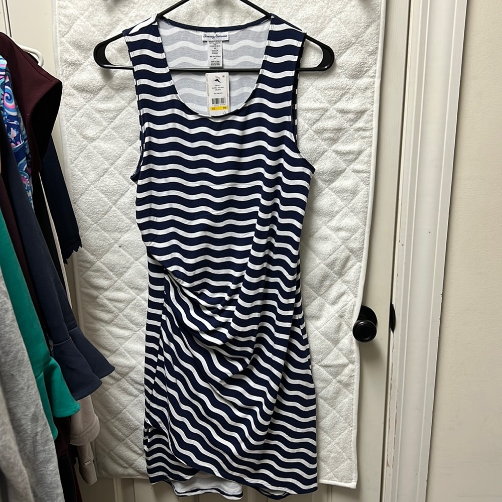 Tommy Bahama sea swell, faux wrap tank dress